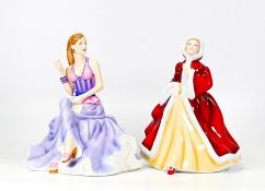 RoyalDoulton Pretty Ladies Figurines Thinking of You HN5144 & Rachel HN4780 (2)