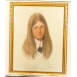 Large Framed Pastel Portrait, signed, frame size 71 x 56cm