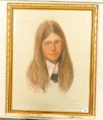 Large Framed Pastel Portrait, signed, frame size 71 x 56cm