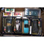 A collection of Boxed Burago 1-24 scale model Classic Car & similar smaller cars including Corvette,