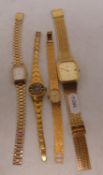 A group of ladies quartz wristwatches to include Lorus, Rotary, Invicta and Tissot (4)