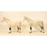 Beswick Grey Racehorse 701 & Arab 1771 (restored) together with Beswick Palomino Horses 1197 (4)