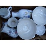 A collection of ceramic items to include Wedgwood footed fruit bowls, Spode vase, Coalport Indian
