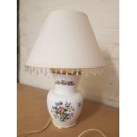 Coalport Ming Rose pattern bedside lamp