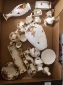 A collection of Royal Albert Old Country Roses patterned items to include miniature tea ware