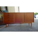 Large Mid Century four drawer Sideboard with two door cupboard