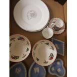 A collection of Wedgwood items to include jasperware pin dishes, Windsor Christmas bowls, Wedgwood