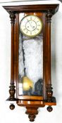 19th Century walnut Vienna wall clock . Length 102cm
