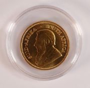 22ct Gold 1/4 oz Krugerrand coin dated 2001, 8.5g.