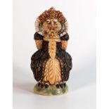 Burslem pottery Queen Elizabeth I Grotesque bird. Signed to base by Andrew Hull, inspired by the