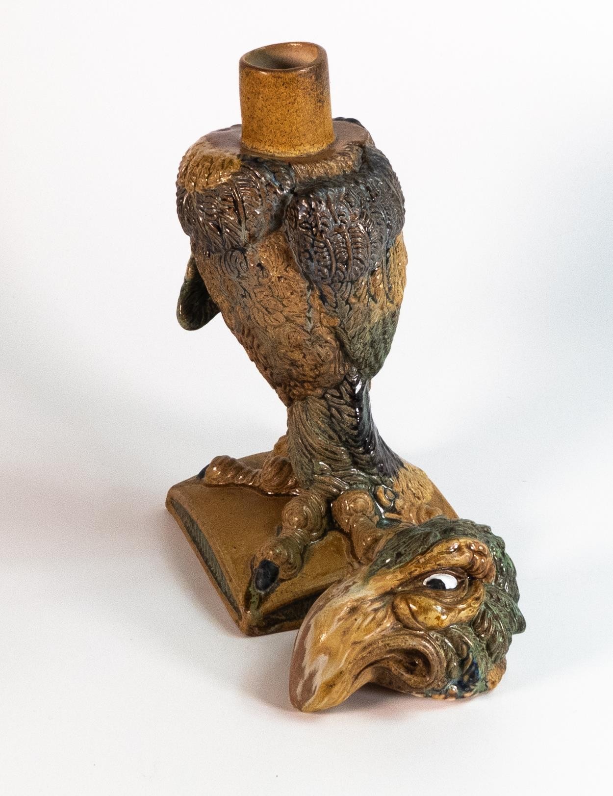 Burslem pottery Bailiff to the Court House Grotesque bird. Signed to base by Andrew, Hull inspired - Bild 3 aus 5