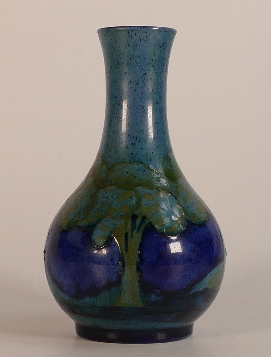 William Moorcroft vase decorated in the Moonlit Blue design, h.16cm, a.f.