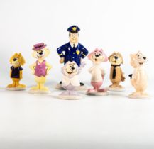 Beswick figures from the Top Cat collection - comprising Officer Dibble, Top Cat, Benny, Spook,