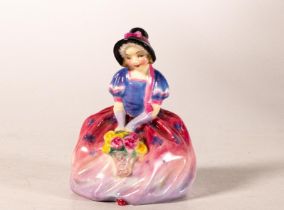 Royal Doulton early miniature figure Monica M66, in blue/red colourway, h.8cm.