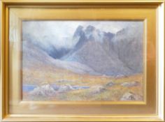 George Drummond Fish (1876-1938), Highland landscape, watercolour, signed, framed under glass, frame
