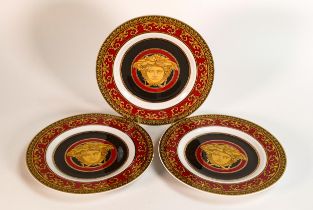 Three Rosenthal Versace Medusa wall plates. Diameter 18.5cm