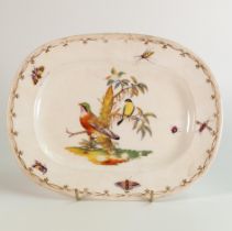 Platter in the manner of Herend, mid-late 19th century Rothschild birds pattern small platter