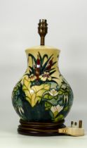 Moorcroft Lamia lamp base. Height with fittings 35cm