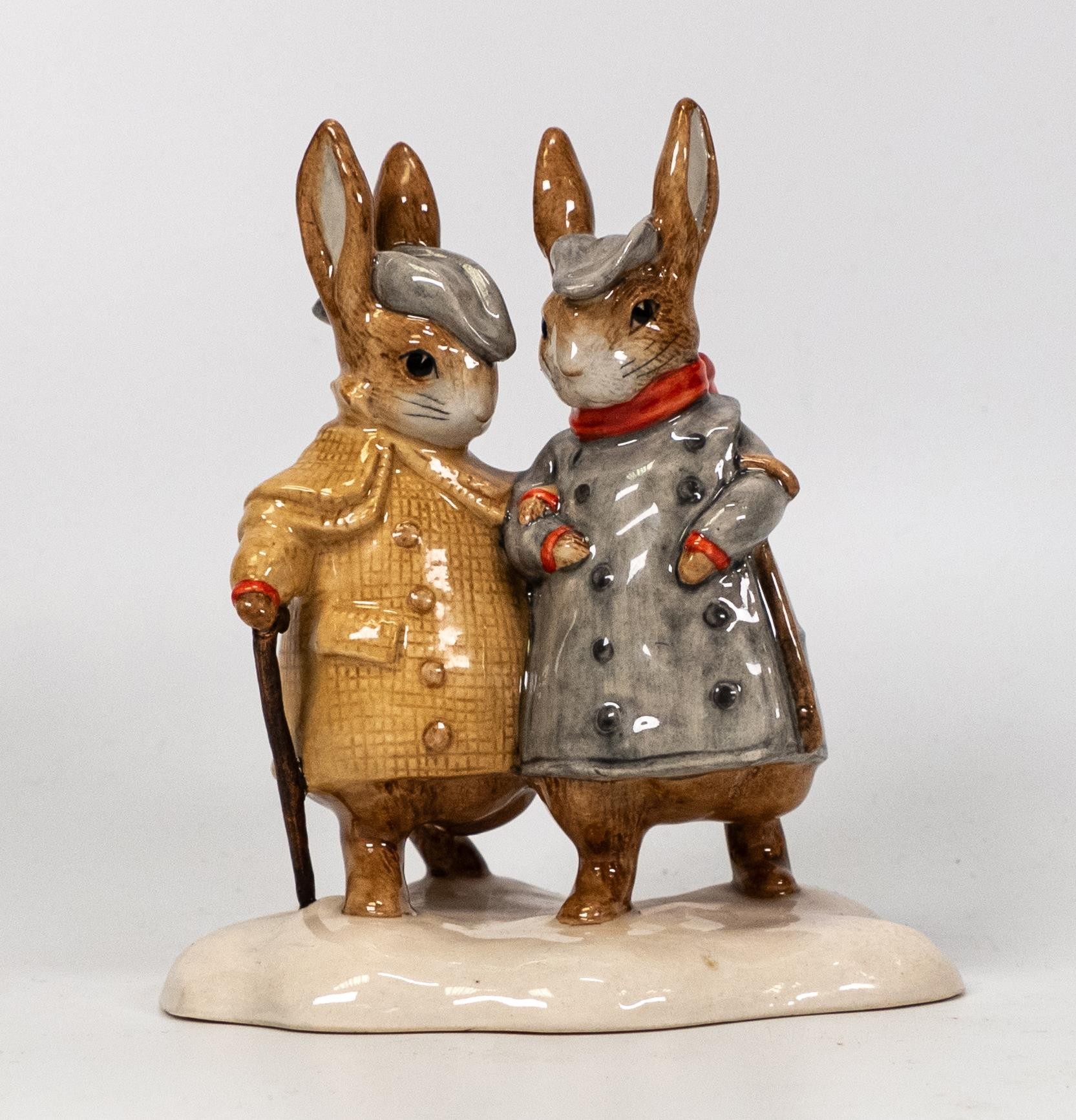 John Beswick Beatrix Potter figure Two Gentlemen Rabbits