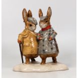 John Beswick Beatrix Potter figure Two Gentlemen Rabbits