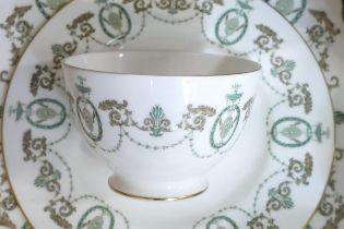 Minton Adam pattern tea set including tea pot, trios, milk, cream & sugar together with similar