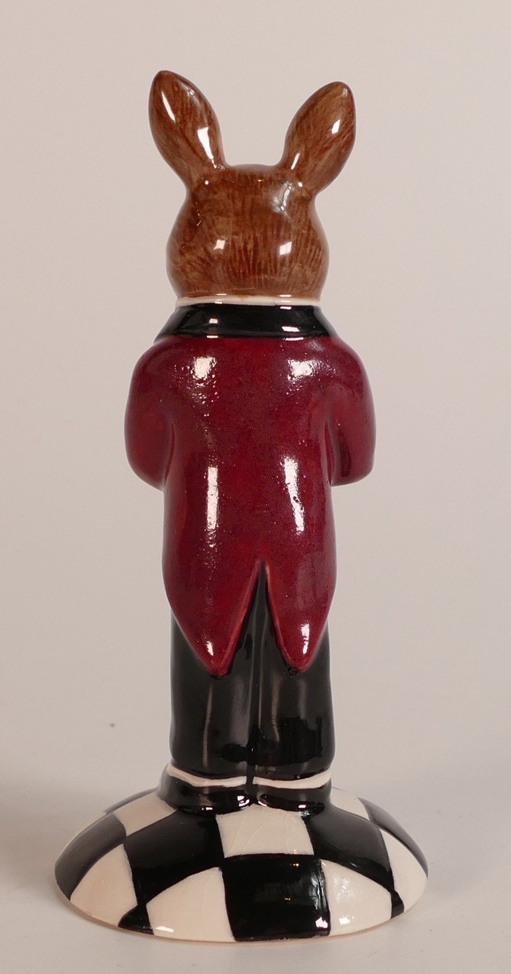 A Royal Doulton prototype Bunnykins figure of a Hotel Waiter holding a serviette and standing on a - Bild 4 aus 6