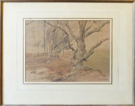 ROWLEY SMART, Edgar (1887-1934), Dorset, depicting gnarled trees in a rural landscape, Signed and
