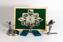 A small collection of Rolls Royce memorabilia, comprising presentation ashtray 1956-1981, two spirit