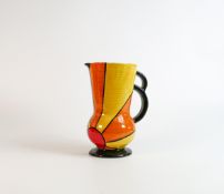 Lorna Bailey large Sunburst patterned jug, Old Ellgreave backstamp, height 22cm