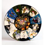 Moorcroft Twelve Days of Christmas plate. Designed by Kerry Goodwin. Diameter 25.5cm