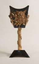 De Lamerie Fine large silverware plated incense burner goblet with rose decoration in presentation