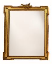 19th century gilt framed mirror, 74cm x 56cm.