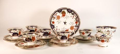 Shelley 21 piece tea set in the Gainsborough shape pattern 8524 consisting of 6 trios, milk jug,