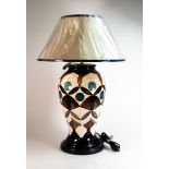 Moorcroft Prestige design Consort lamp & shade (Muzhall). Designed by Emma Bossons. Height 41cm