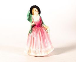 Royal Doulton early miniature figure Mirabel M68, in green/pink colourway, h.11cm.