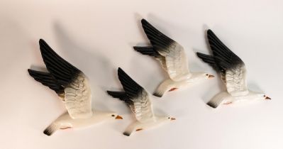 Beswick style two Seagull wall plaques 922-1, 922-2, 922-3 & 922-4
