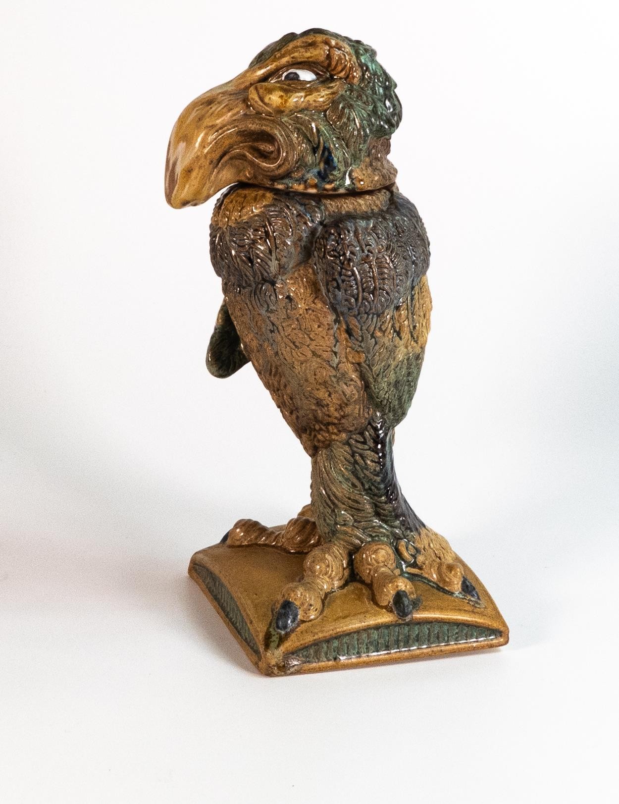 Burslem pottery Bailiff to the Court House Grotesque bird. Signed to base by Andrew, Hull inspired - Bild 2 aus 5