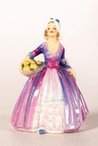Royal Doulton early miniature figure Janet M75, in purple colourway, h.11cm.