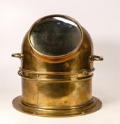 Antique brass Husun Binnacle Boat compass, marked Speed Boat to rim of compass, diameter of