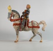 Beswick Knight in Armour The Earl of Warwick mounted on dappled grey horse 1145