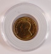 22ct Gold 1/10th oz Krugerrand coin dated 1980, 3.5g.