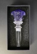 Rosenthal for Versace Medusa Head glass bottle stopper, boxed, length 13cm