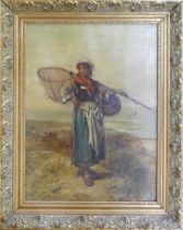 Thomas Kent Pelham (1831-1907), British, titled The Shrimp Girl, frame size 75cm x 59cm