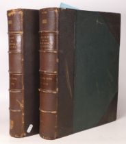 Two volumes illustrated large bound books Album De La Cathedrale De Reims, edited by Ponsin