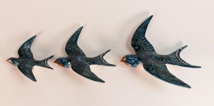 Beswick Swallow wall plaques 757/1, 757/2 & 757/3 (3)