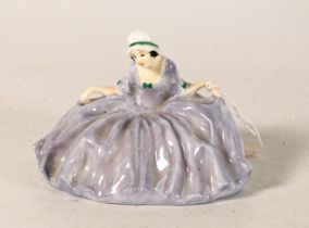 Royal Doulton early miniature figure Polly Peachum in grey colourway, impressed date for 1931, h.
