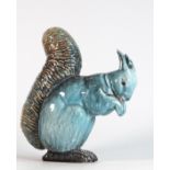 Beswick blue glazed model of a seated Squirrel 315 production glaze scuff to ear