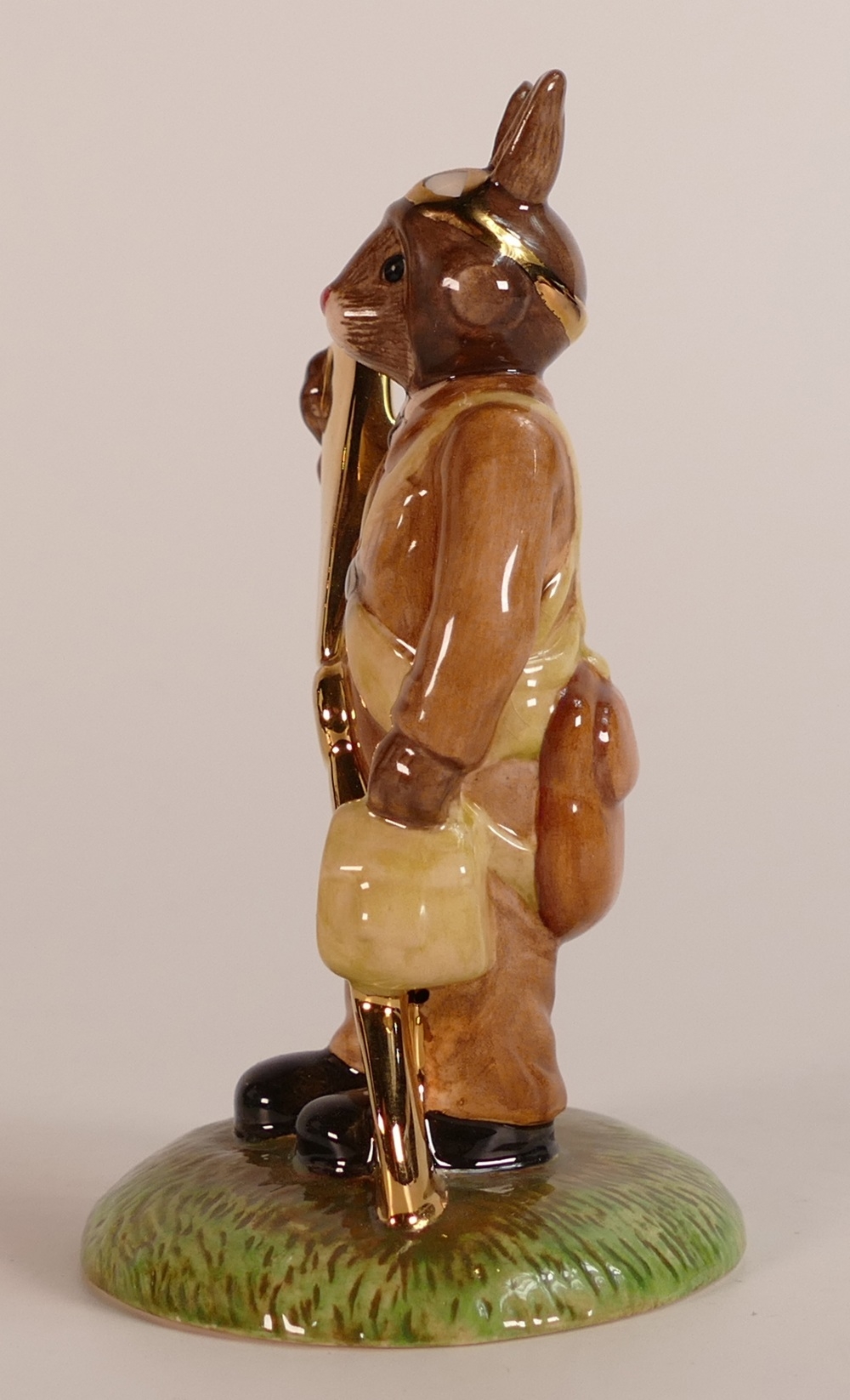 Royal Doulton Bunnykins figure of The Pilot DB369 in a gold colourway, edition of 100, box and - Bild 5 aus 6