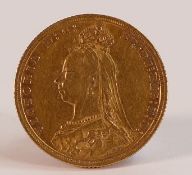 FULL sovereign gold coin 1889 S