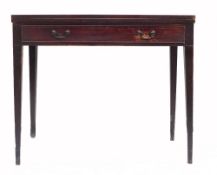 Georgian Mahogany tea table, closed size - length 90cm, depth 45cm & height 75cm